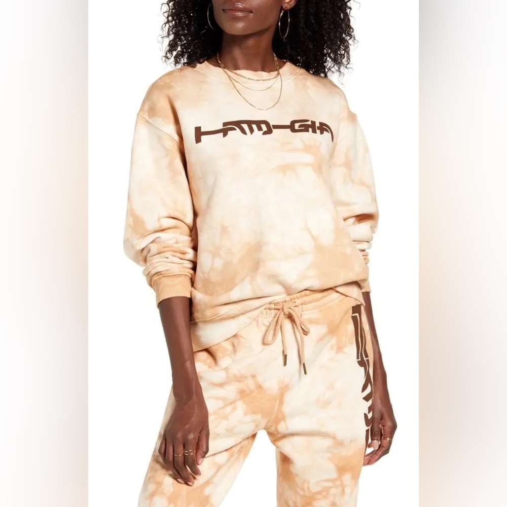 I AM GIA Cosima oversized pullover tie dye sweatshirt